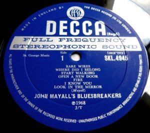 John Mayall's Bluesbreakers - Bare Wires - Decca SKL 4945